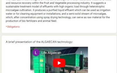 SURVEYS ALGAECAN technology results